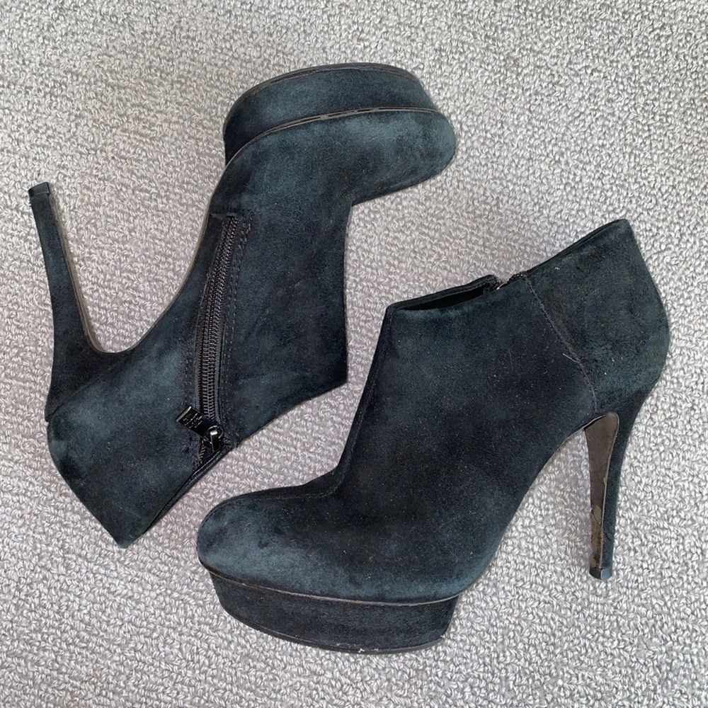 Tory Burch Suede Platform Heeled Boots